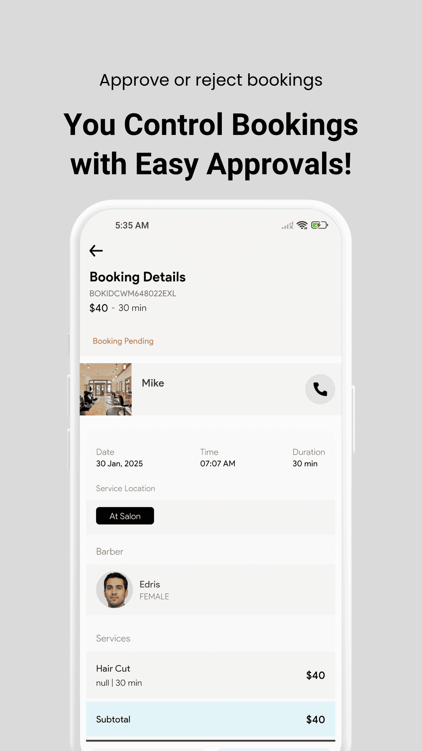 Peroz Staff App Screen 2