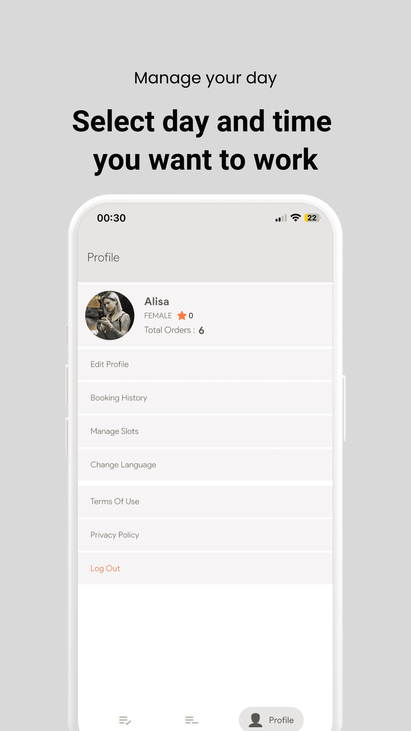 Peroz Staff App Screen 3