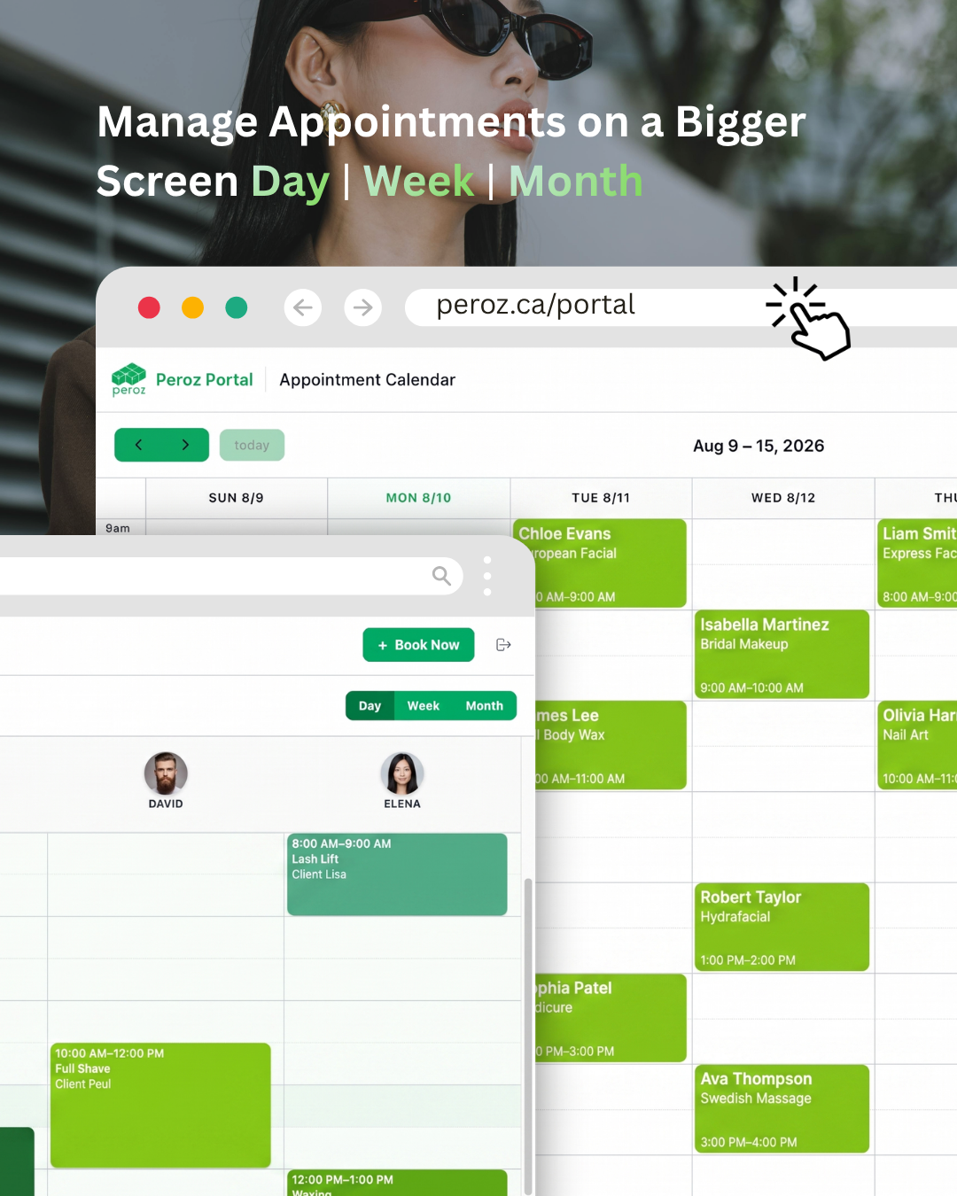 Elevating the Front Desk: How the Peroz Web Portal Simplifies Salon Scheduling