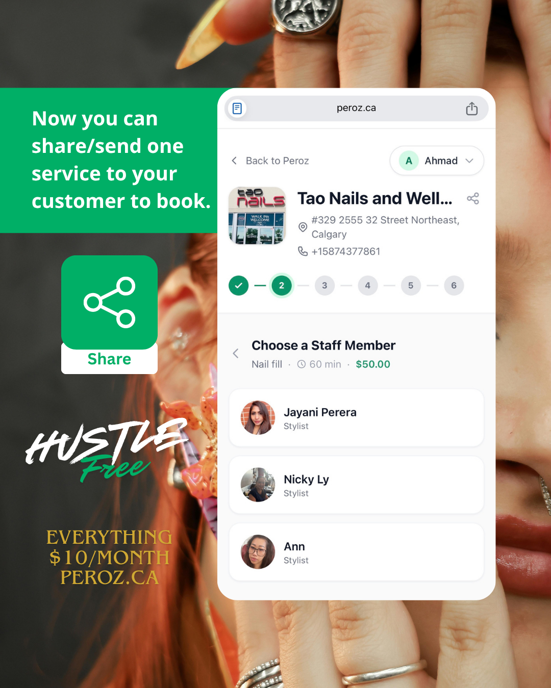 New Peroz Feature: Share a Specific Service Directly With Your Customers